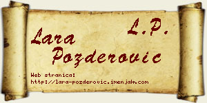 Lara Pozderović vizit kartica